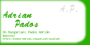 adrian pados business card