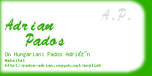 adrian pados business card